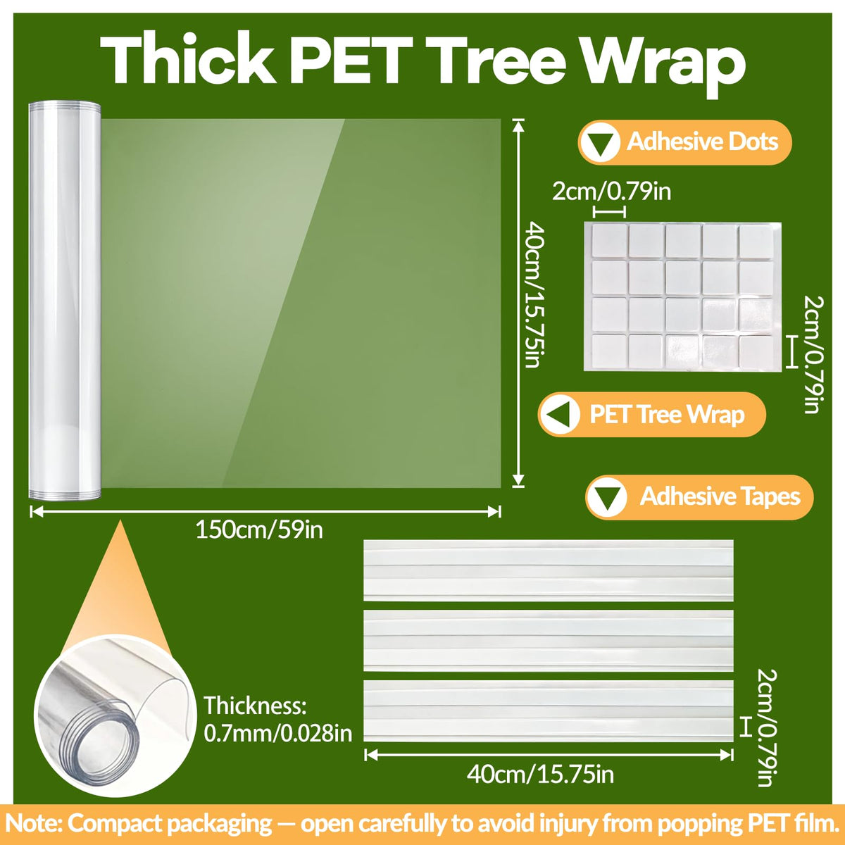 oyhqes thick 0.7mm protector guards bark from wildlife like iguanas and raccoons.
