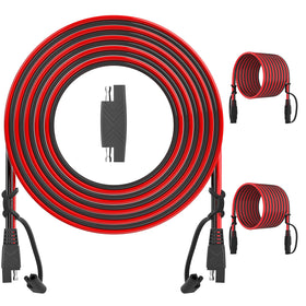 OYMSAE 25ft extension cable outer view for versatile solar and automotive connections.