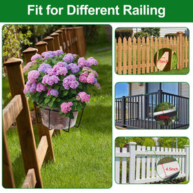 OYMVEKIK railing planter with three-length hooks, versatile for balconies or indoor displays