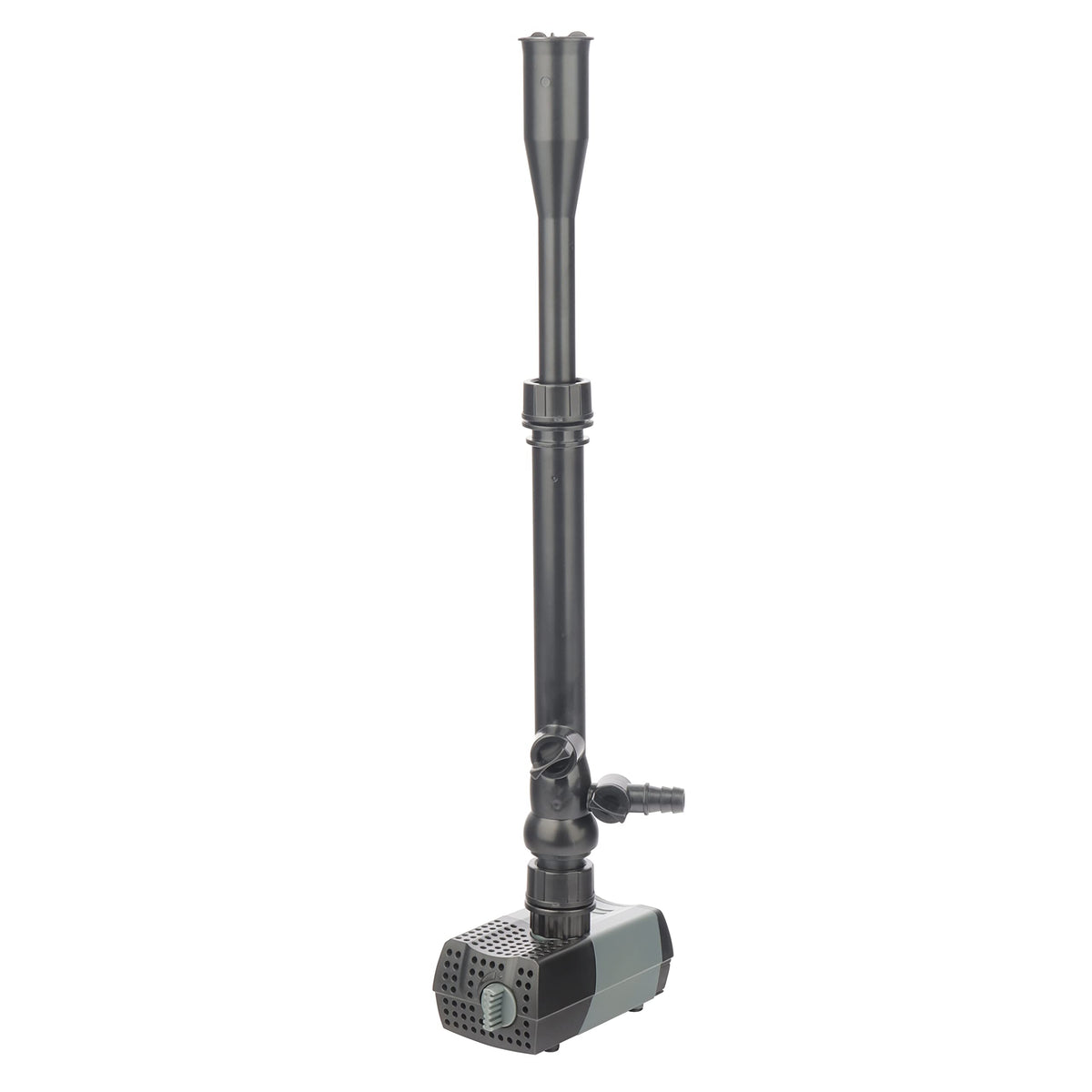 OYO WATER pond pump with four fountain heads for versatile garden water features.