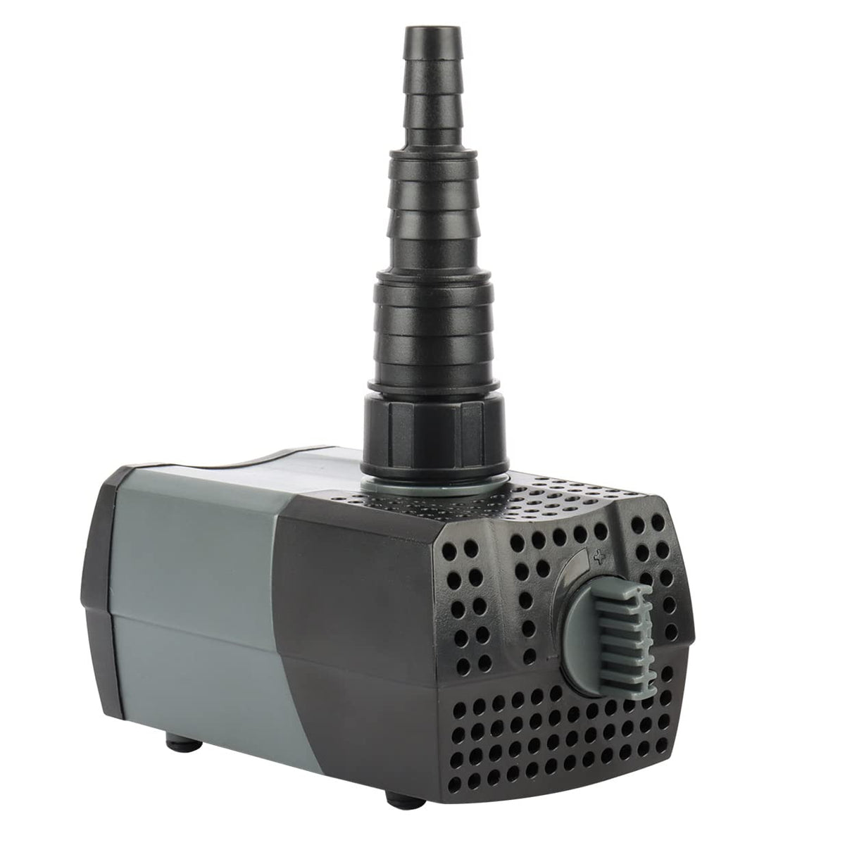 OYO WATER pond pump side view showing compact, versatile installation