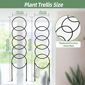 OYOEETD indoor trellis side view shows slim metal frame.