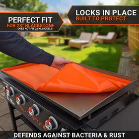 OZG rust-prevention silicone mat seals moisture to help prevent rust on Blackstone 28 inch.