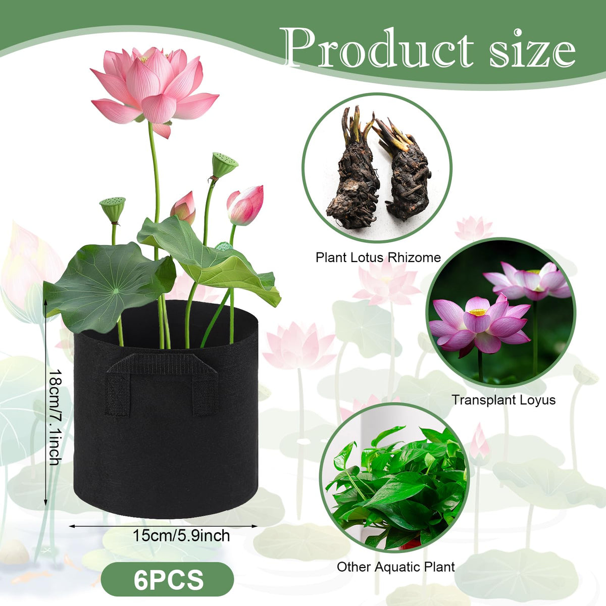 OZIO aquatic plant bag nonwoven enhances water access while remaining durable