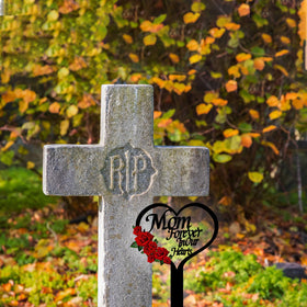 OZIO cardinal garden stake memorial adds colored accents to yard memorials.