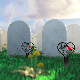 OZIO easy-install grave marker stake, quick setup for durable outdoor display