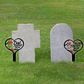 OZIO easy-installation memorial stake ready for lawn or garden display.