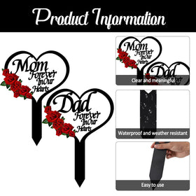 OZIO weatherproof metal sign for yard and cemetery memorials.