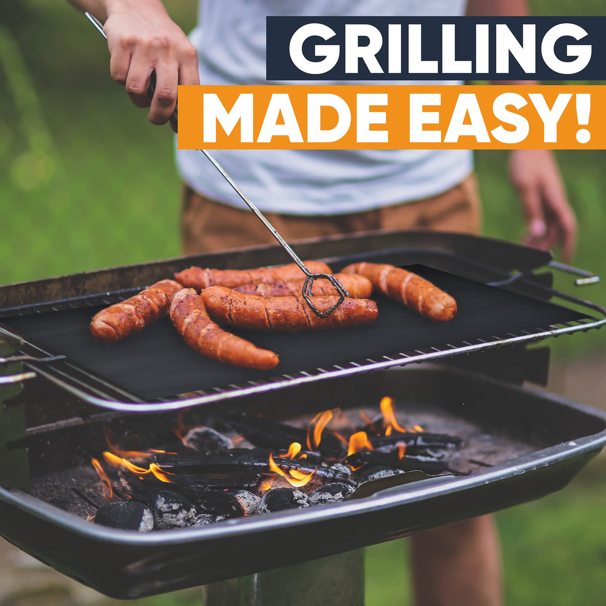 Linda's Essentials 3-pack grill mats displayed for easy shopping
