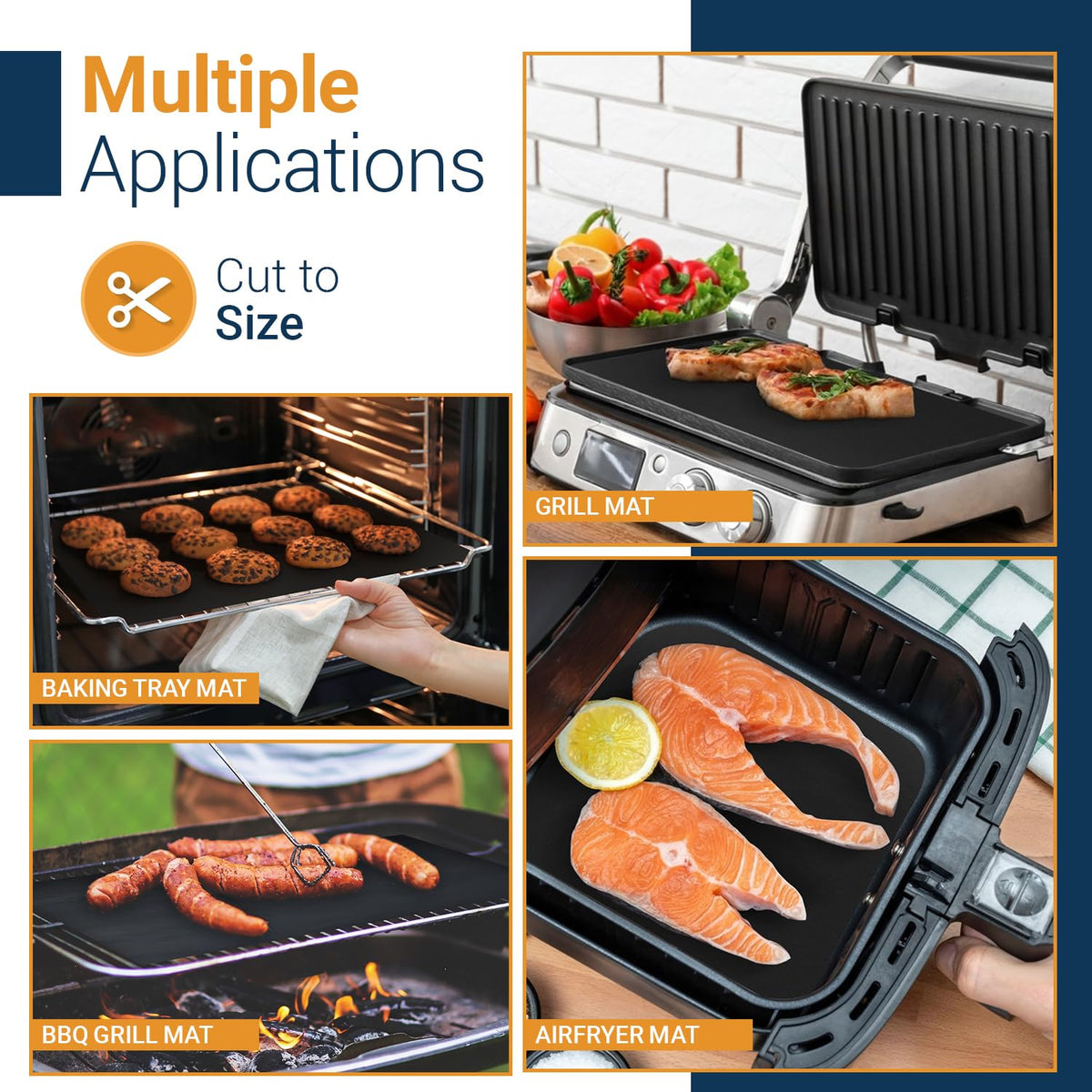 Linda's Essentials mats heat resistant up to 500°F for versatile grilling