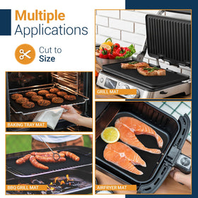 Linda's Essentials mats heat resistant up to 500°F for versatile grilling