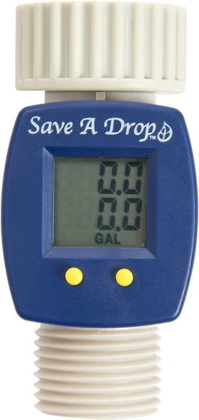 P3 Save a Drop meter LCD display close-up showing precise gallons.