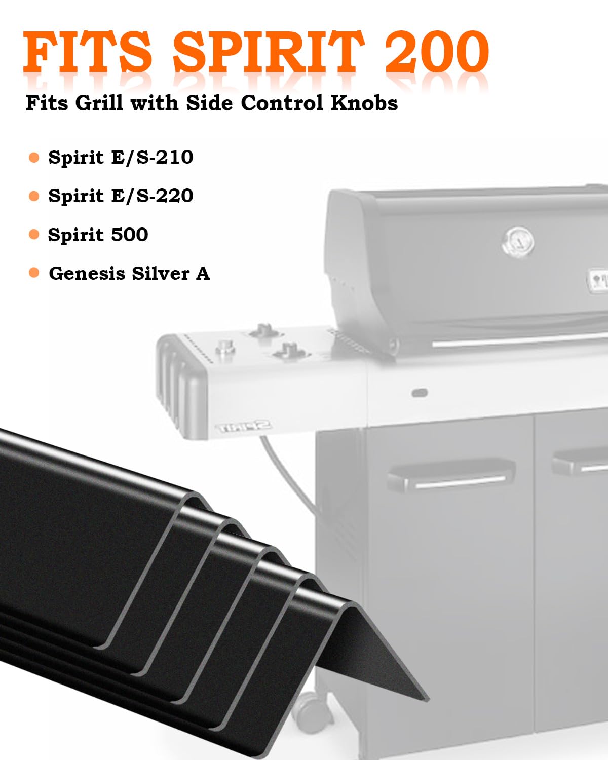 Paayox flavorizer bars for Weber Spirit 210/220-series; enhances heat distribution.