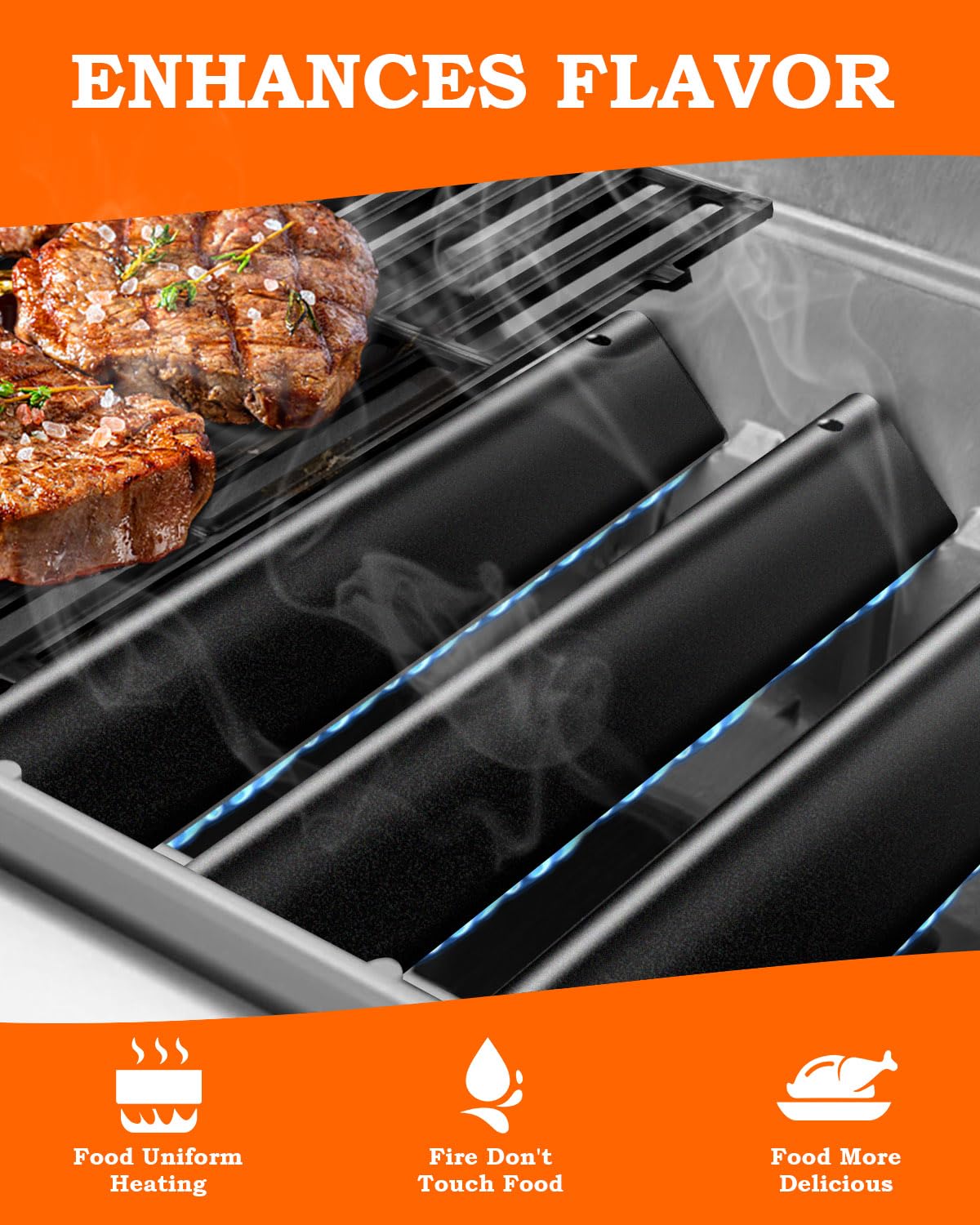 Paayox 7636 flavorizer bars measure 15-3x2-6x2-5 for Spirit grills