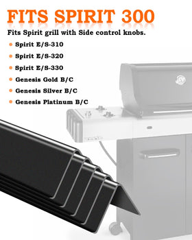 Paayox flavorizer bars on Weber Spirit 320 side view show compatible fit