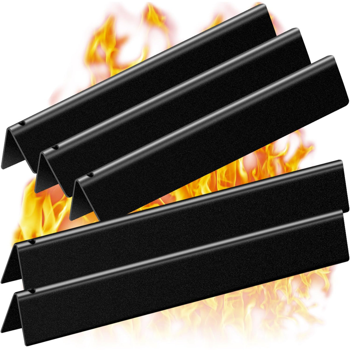 Paayox flavorizer bars on Weber Spirit front view improving even heat distribution