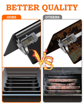 Even heating and oil drip capture improve cooking consistency.