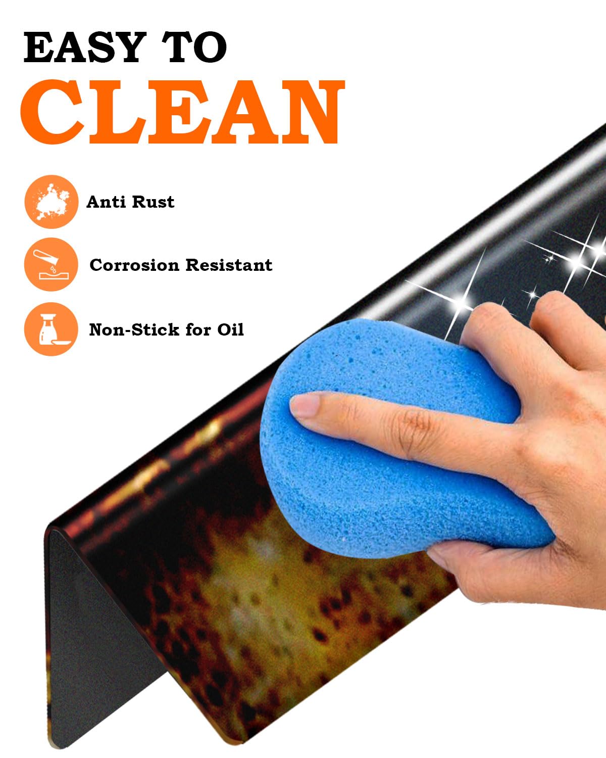 Porcelain-enameled Paayox bars offer durable coating for easy cleaning.