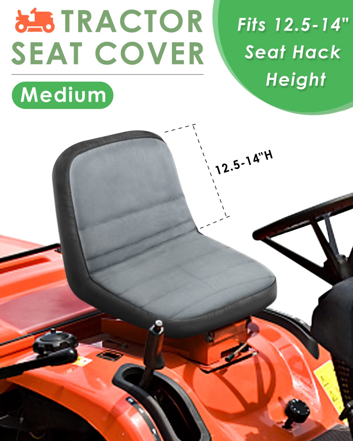 PACETAP 600D Oxford material provides waterproof, durable protection for mower seats