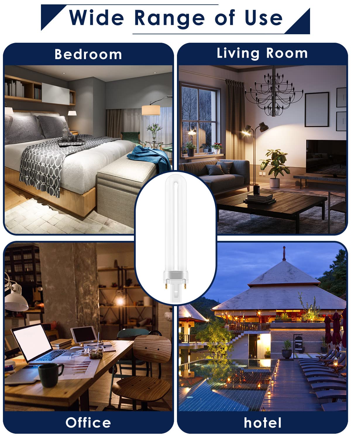 Long-life PACETAP bulbs provide sustained performance.