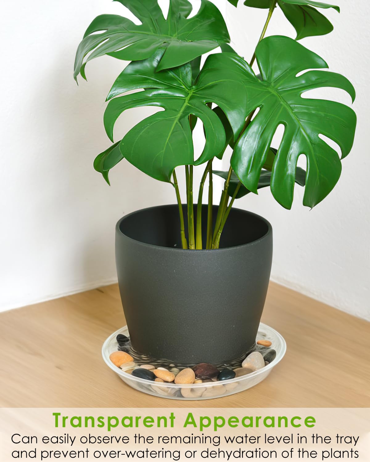 PACETAP indoor-outdoor saucer protects floors from drainage