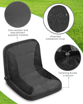 PACETAP seat cover anti-slip surface helps secure position while mowing.