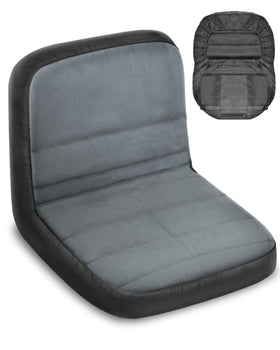 PACETAP riding mower seat cover showing compatibility with John Deere and other brands for riding mowers