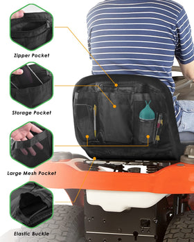 Back pocket design holds gloves, tools, and water for quick access