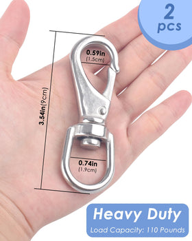 PACETAP stainless steel flag clip with 360-degree rotation for secure flag mounting.