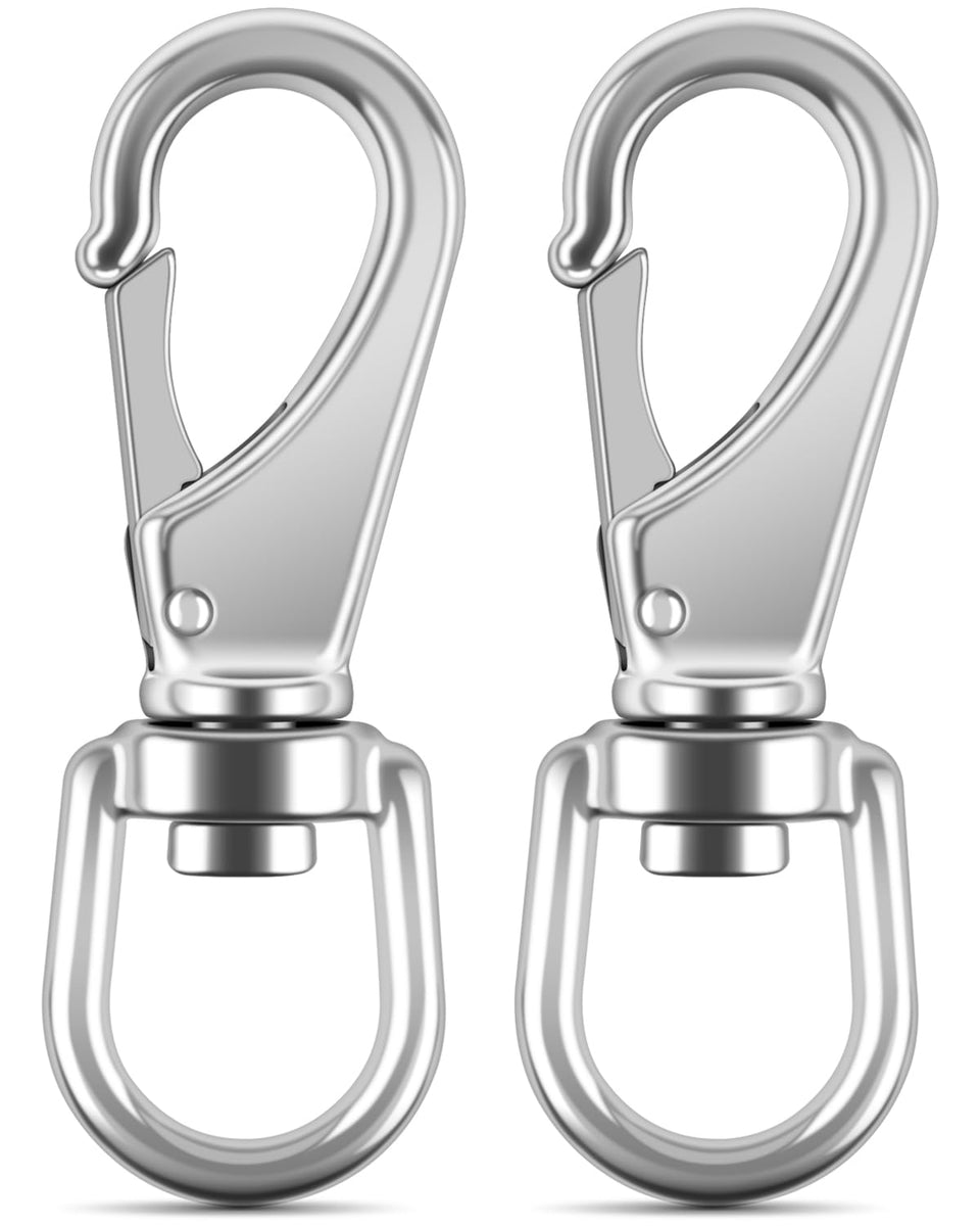 PACETAP swivel eye snap hook 3.5 inch, durable stainless steel for outdoor use.