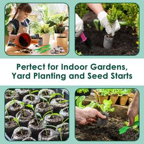 PACETAP peat pellets support herbs, vegetables, and flowers in gardens.