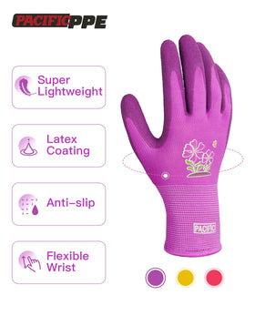PACIFIC PPE breathable knit base keeps hands cool during long gardening sessions.