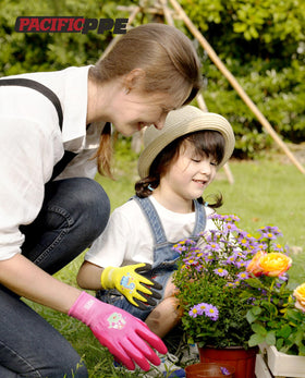 PACIFIC PPE Kids Gardening Gloves non-slip design supports precise tool work.