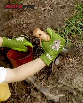 PACIFIC PPE kids gloves with thick fingertips protecting tiny hands during activities.