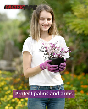 PACIFIC PPE latex-coated gloves resist wear while maintaining grip.