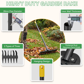 PadPure adjustable handle at 62 inches suits tall gardeners for comfortable use