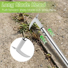 PadPure crack weeder tool adjustable handle extended for comfortable standing use.