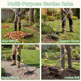 PadPure crescent teeth perform dethatching while clearing debris from beds