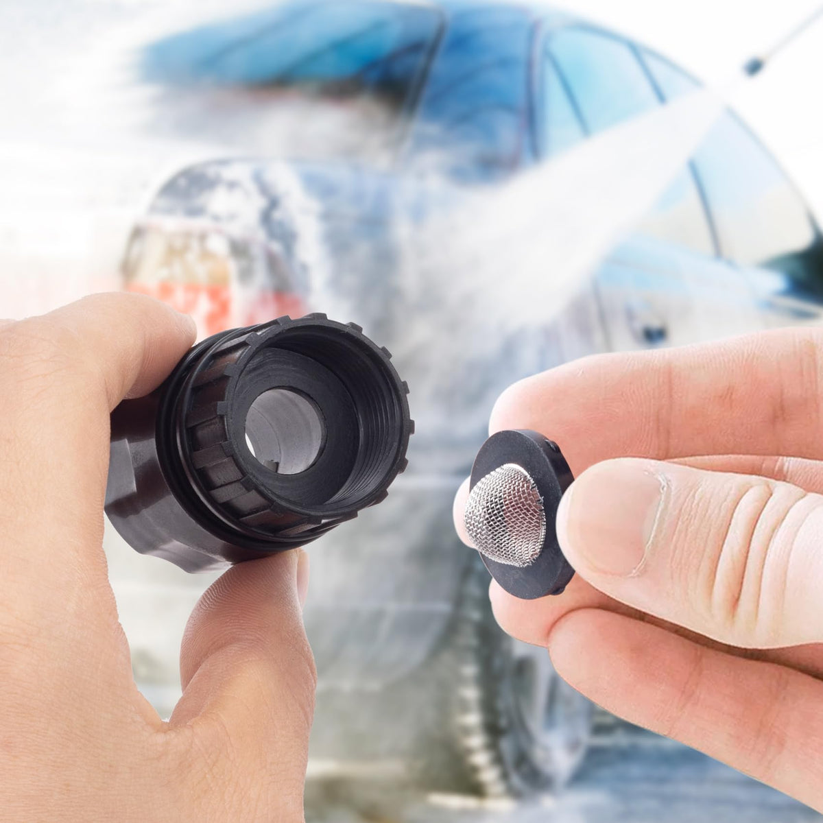 PAGOW rubber washers closeup emphasizes resilient seals for leak-free connections