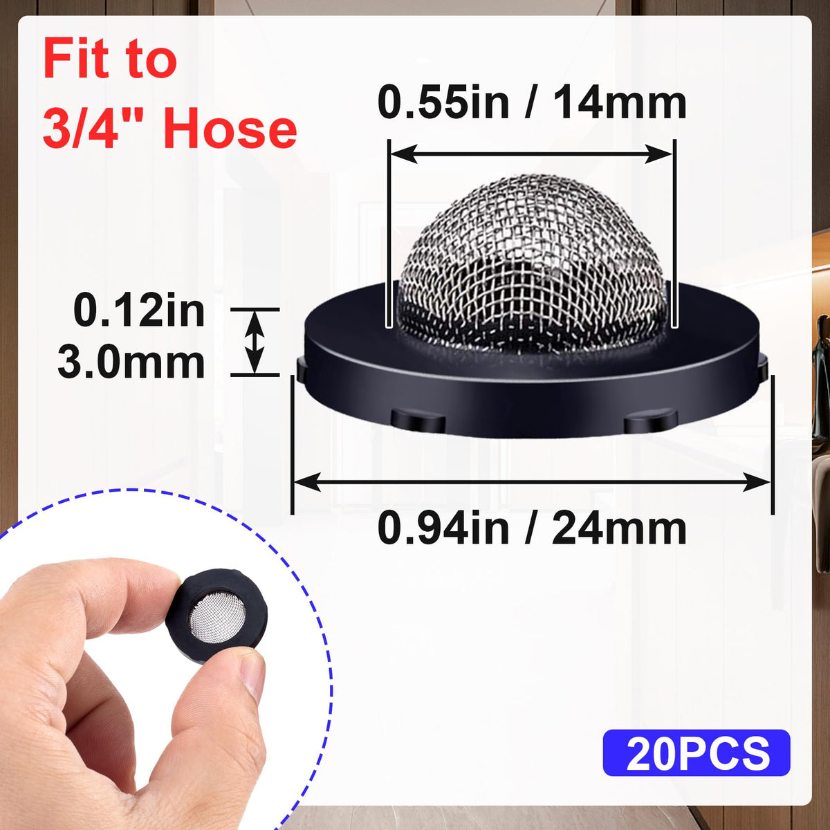 PAGOW stainless steel filter detail highlights durable mesh and precise fit