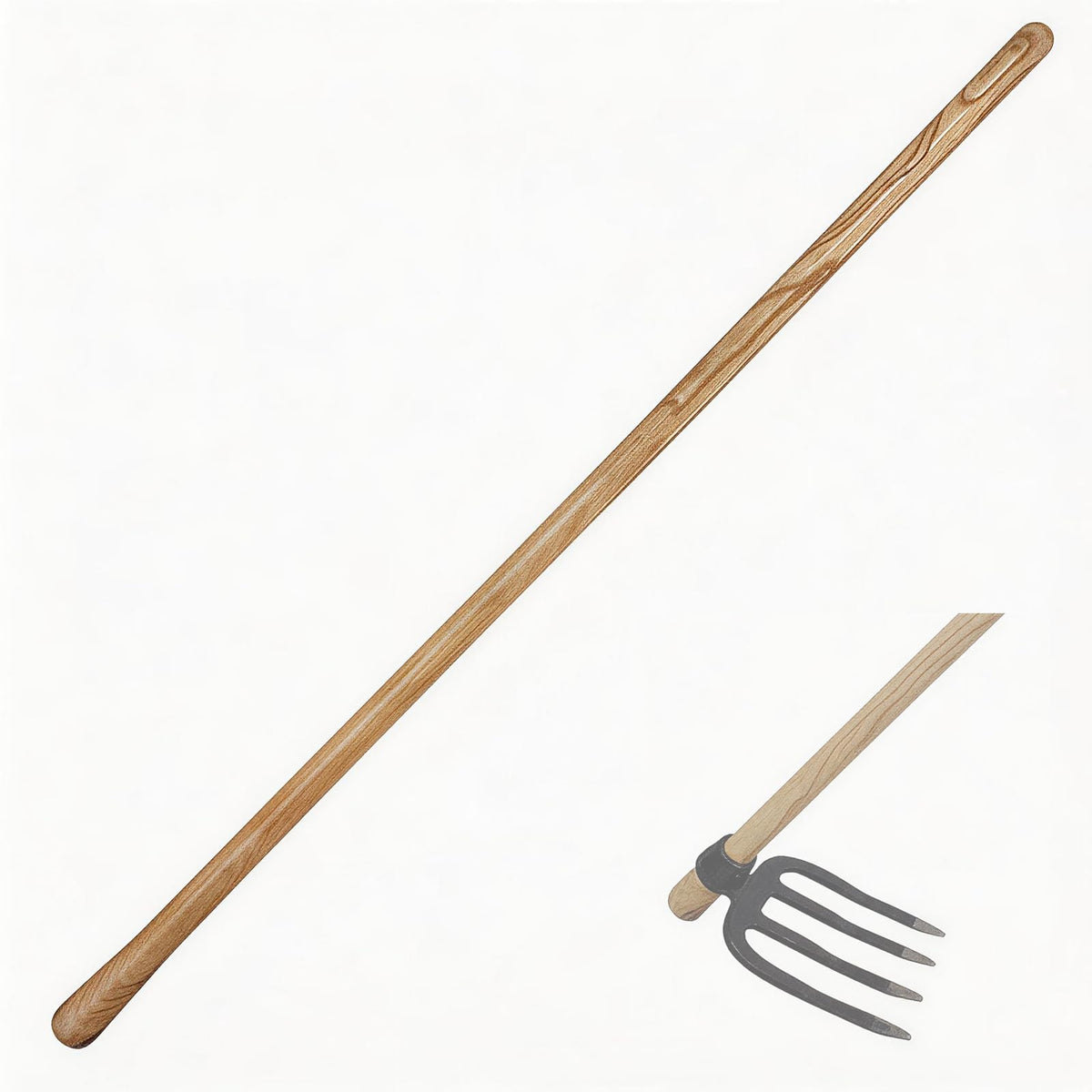 Paiaojia 55-inch solid wood handle for digging with sturdy grip.