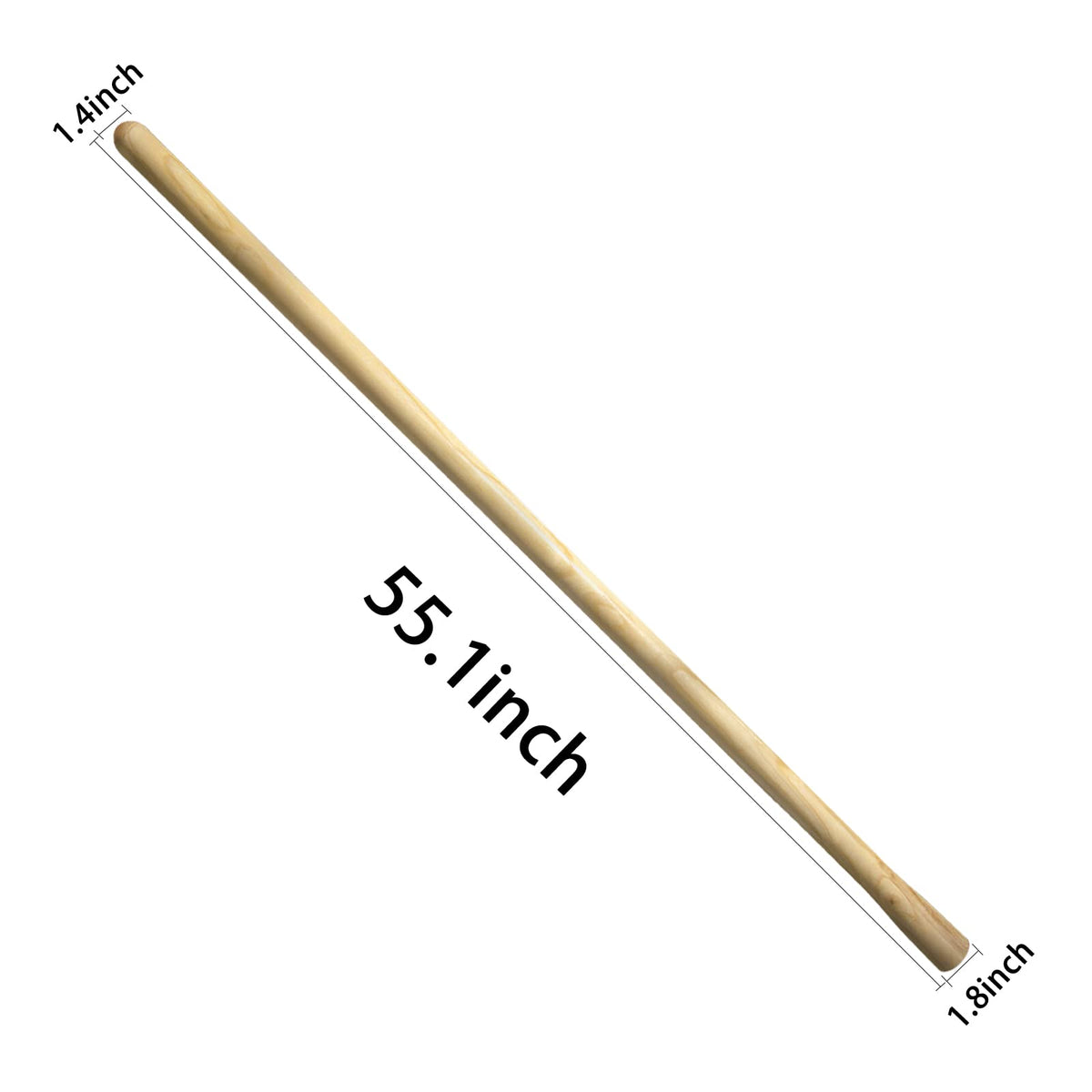 Paiaojia wood handle close-up reveals a smooth, comfortable finish.