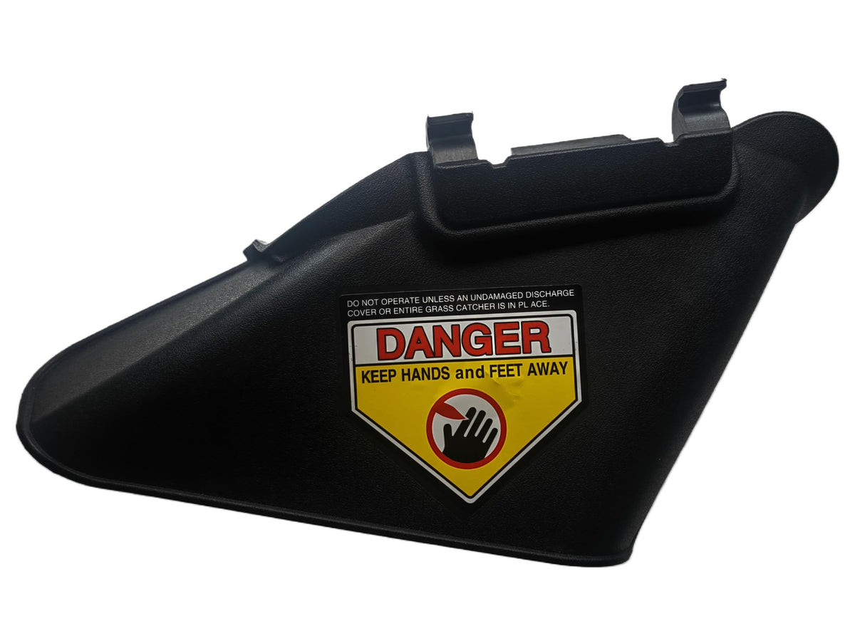 Palart 731-07486 side-discharge chute close-up; durable replacement for compatible hand-pushed mowers