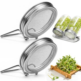 Palksky sprouting lid on a wide-mouth jar for clean, efficient sprouts.