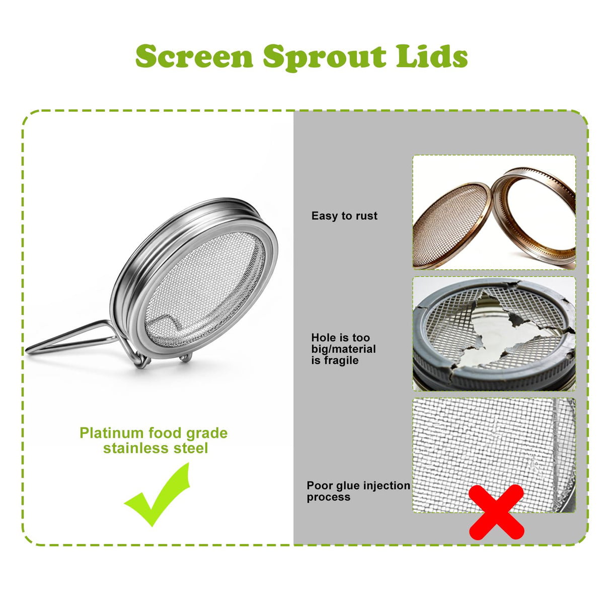 Palksky two-in-one sprout lid with stand simplifies setup and storage.