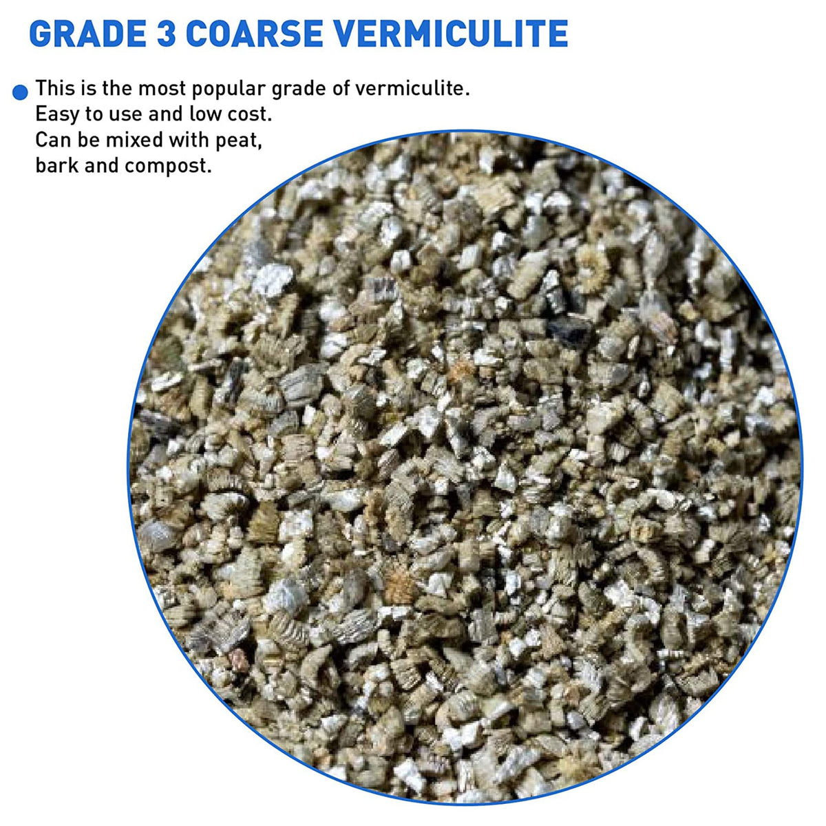 Palmetto vermiculite coarse A-3 demonstrates stable structure that resists breakdown.