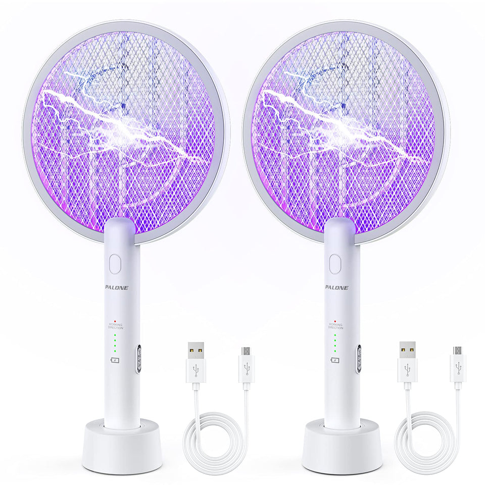 PALONE electric fly swatter 3000V for quick indoor insect elimination.