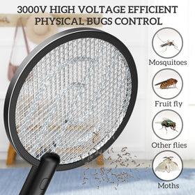 PALONE dual-mode zapper racket for manual targeting and auto pest attraction