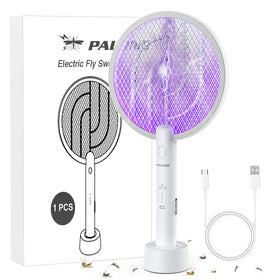 PALONE electric fly swatter 4000V grid for fast indoor pest control