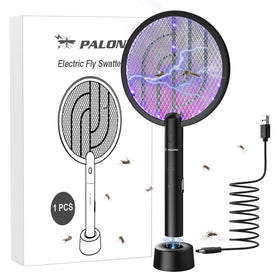 PALONE electric fly swatter 4000V in-action for fast indoor and outdoor pest control